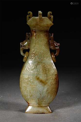 A WARRING STATES HETIAN JADE ORNAMENTAL BOTTLE