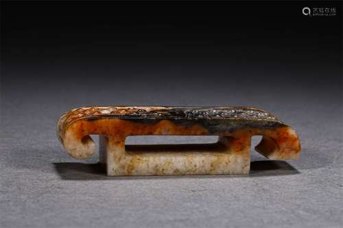 A WARRING STATES HETIAN JADE SWORD ORNAMENT