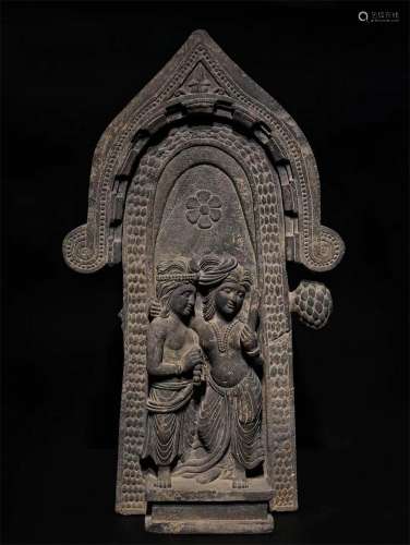 GANDHARA GRAY SCHIST GODDESS STATUE