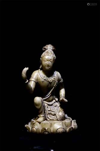 A LIAO AND JIN DYNASTIES PYROPHYLLITE DANAPATI BODHISATTVA