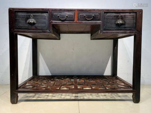SUGONG RED WOOD CARVED DESK