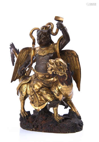 GILT BRONZE CAST SUPARNA STATUE