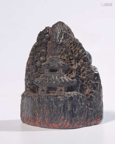CHENXIANG WOOD CARVED FIGURE SEAL
