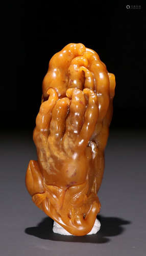 TIANHUANG STONE CARVED CHAYOTE PENDANT