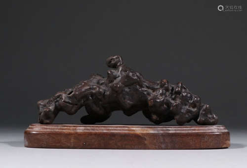CHENXIANG WOOD CARVED BRUSH HOLDER