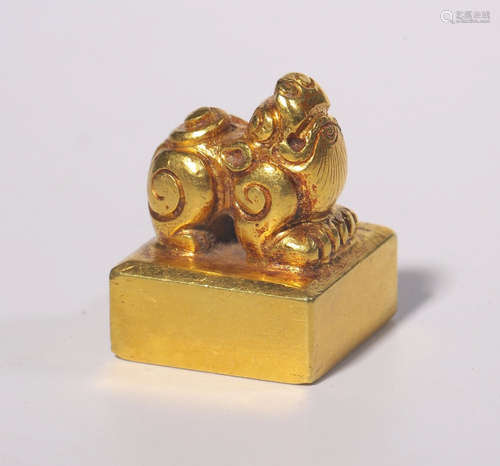 LANGYAWANGXI MARK GOLD CAST SEAL