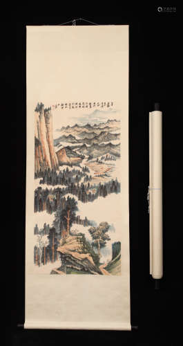 ZHANG DAQIAN LANDSCAPE PATTERN PAINTING