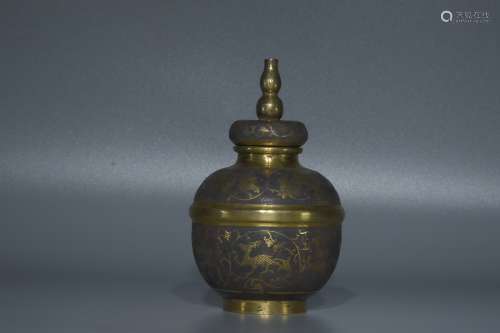唐代银制葫芦罐