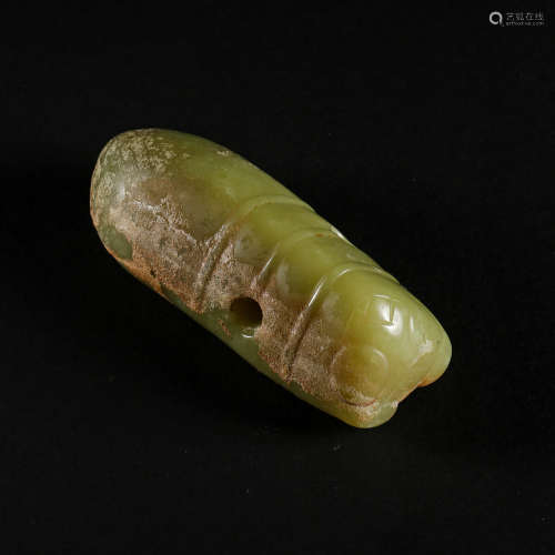 CHINESE RED MOUNTAIN CULTURE, HETIAN JADE CICADA