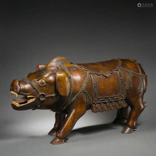 CHINESE MING DYNASTY COPPER PIG