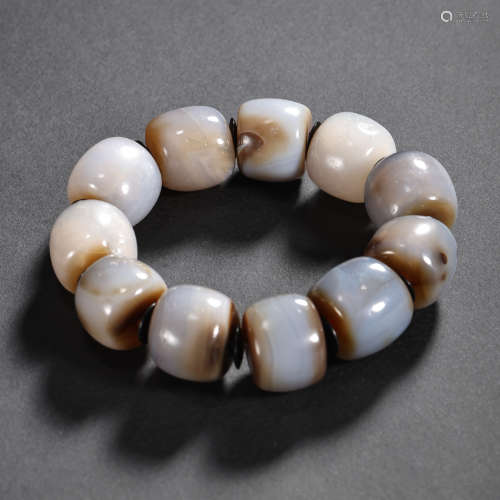 QING DYNASTY, CHINESE AGATE BRACELET