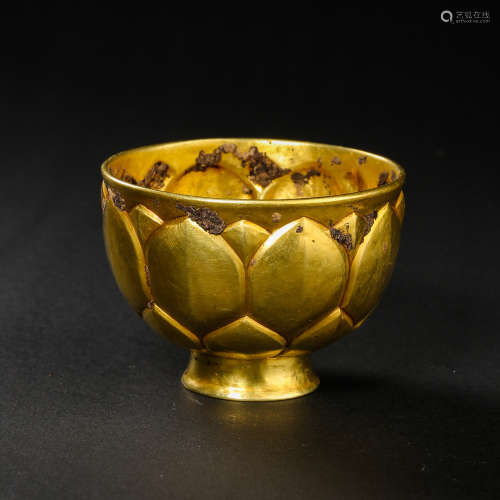 TANG DYNASTY, CHINESE PURE GOLD CUP