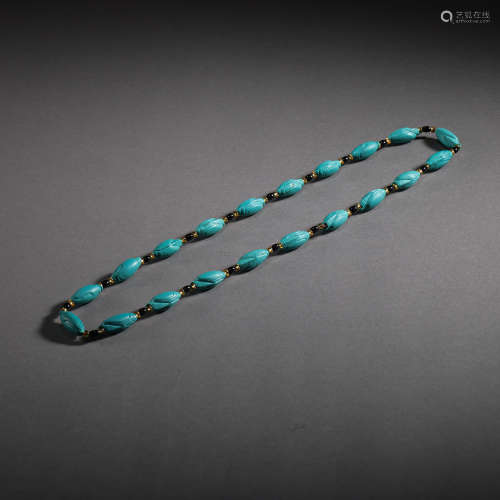 QING DYNASTY, CHINA TURQUOISE NECKLACE
