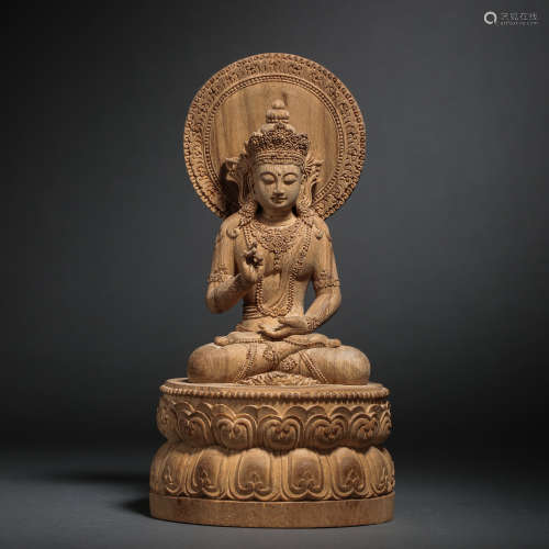 AGARWOOD BUDDHA STATUE, QING DYNASTY, CHINA