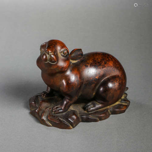 QING DYNASTY, CHINESE COPPER RABBIT