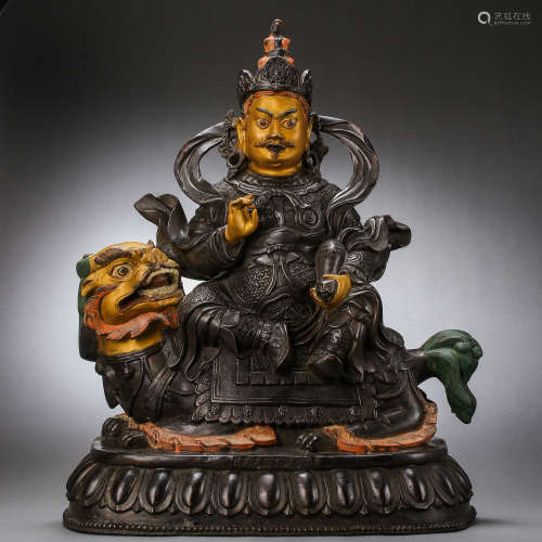 MING DYNASTY, CHINESE GILT COPPER BUDDHA STATUE