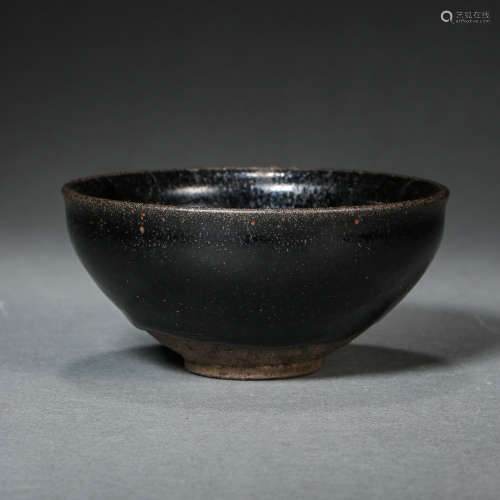 BLACK-GLAZED RABBIT HAO CUP, JIAN WARE, SOUTHERN SONG DYNAST...