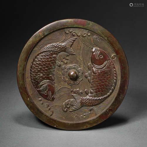 JIN DYNASTY, CHINESE DOUBLE FISH MIRROR