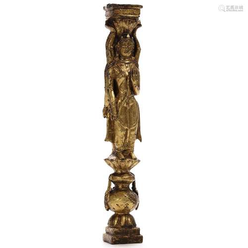 A GILT-BRONZE BODHISATTVA ORNAMENT