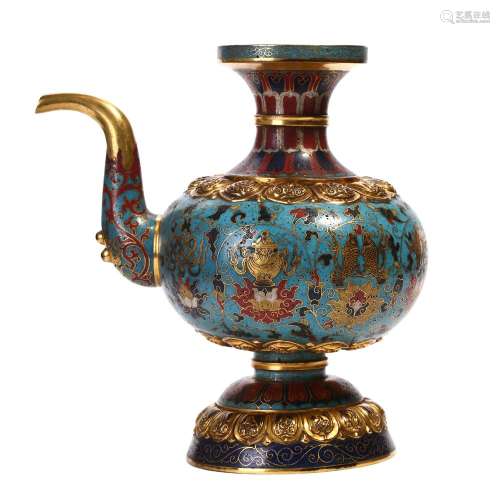 A CLOISONNE ENAMEL EWER