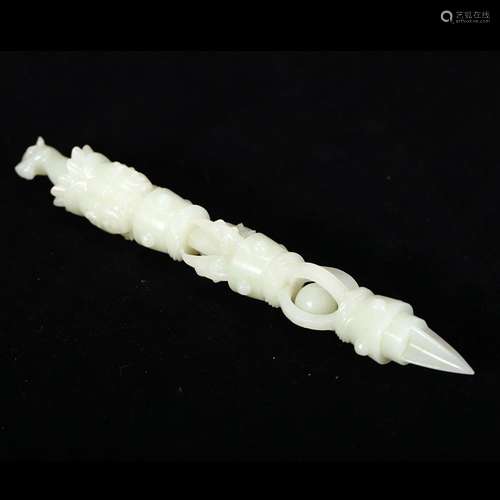 A WHITE JADE RITUAL IMPLEMENT