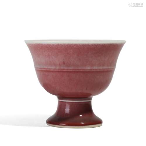 A PEACHBLOOM-GLAZED 'TRIGRAM' CUP