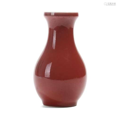 A SACRIFICIAL-RED GLAZED VASE