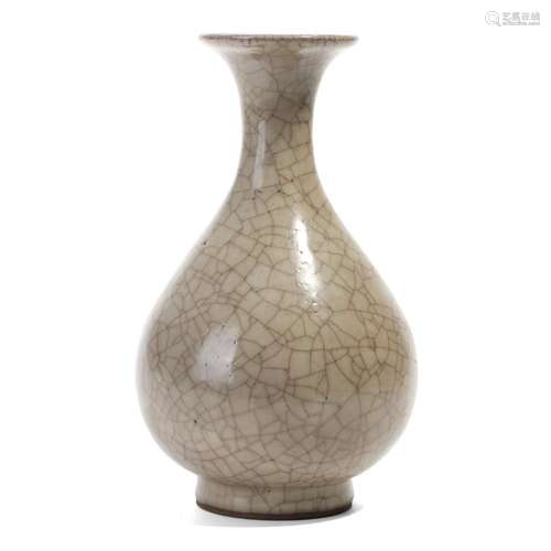 A 'GE' PEAR-SHAPED BOTTLE VASE