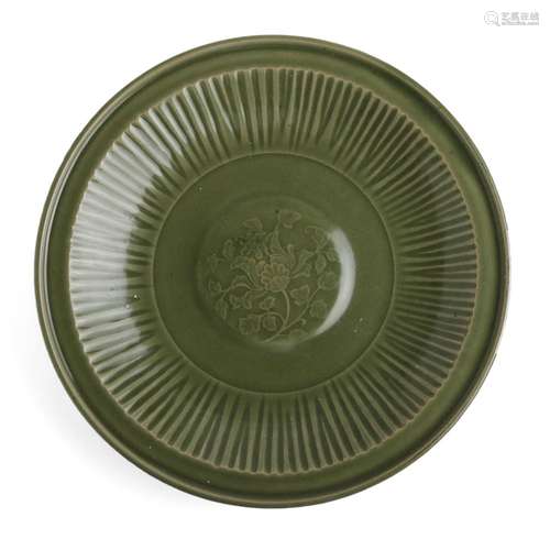 A LONGQUAN CELADON 'LOTUS' DISH