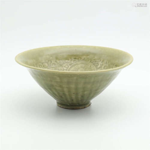 A Cizhou Floral Conical Tea Cup