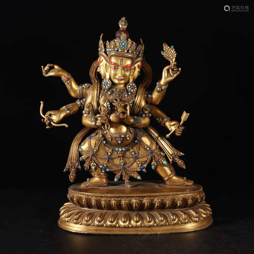 A Gilt Bronze Buddha Statue