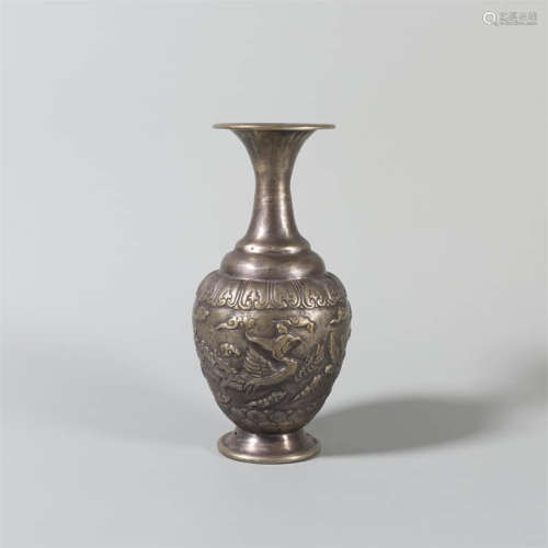 A Bronze Phoenix Flaring Vase