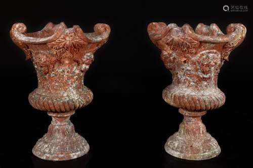 Pair of garden urns