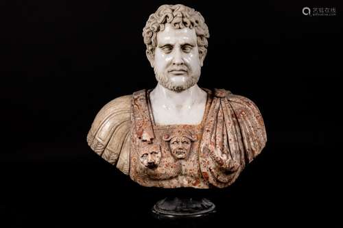 Marble bust of a Roman imperator