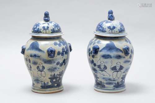 Pair of Chinese ceramic vases