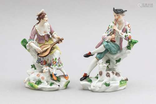 Pair of Vienna porcelain figures