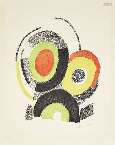 Sonia Delaunay, French 1885-1979- The Unknown; etching in co...