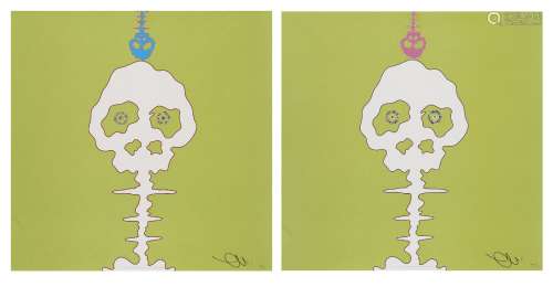 Takashi Murakami, Japanese b.1962- Time Bokan- green, LIME G...