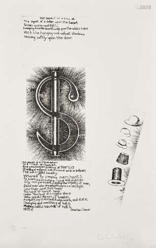Colin Self, British b.1941- The Impact of a Dollar, 2008; et...