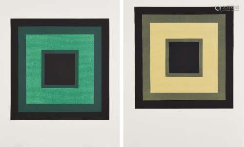Gordon House, British 1932-2004- Green and Yellow, 1961; two...