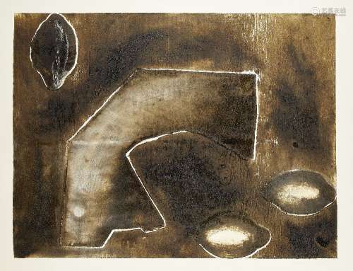 John Walker, British b.1939- Untitled Monotype, 1989; monoty...