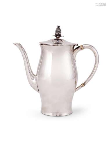 Tiffany, an American silver bellied coffee pot by Tiffany & ...