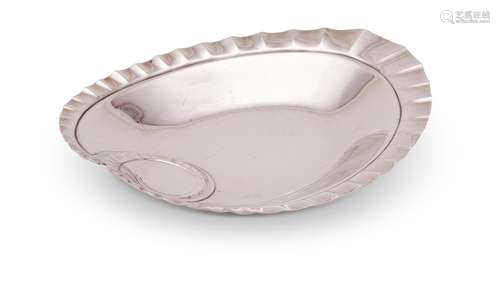 Tiffany, an American silver leaf shaped dish by Tiffany & Co...