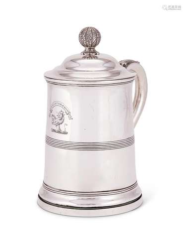 An mid 19th century Indian colonial straight tapered tankard...