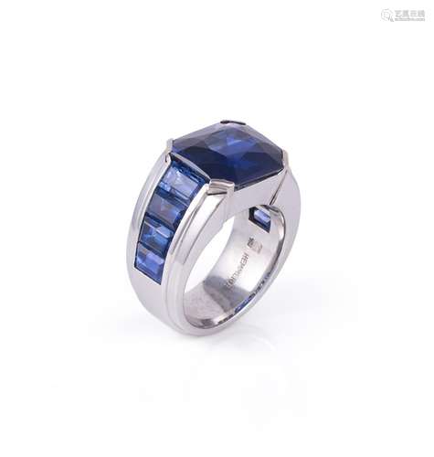 A sapphire dress ring by Hemmerle