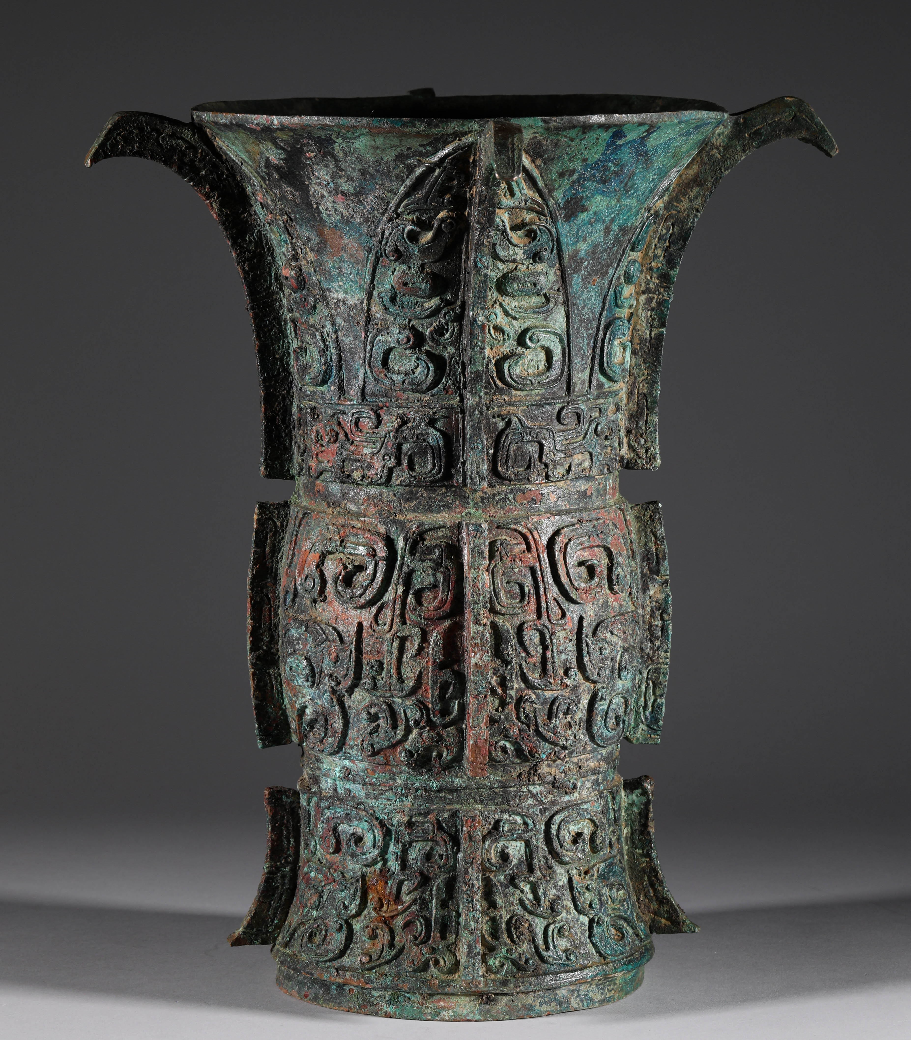 bronze goblet in shang and zhou dynasties商周,青铜花觚