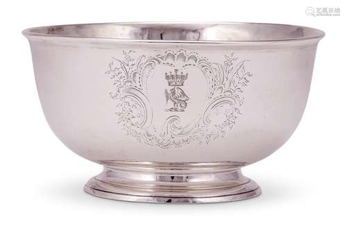 A mid 18th century Irish silver bowl