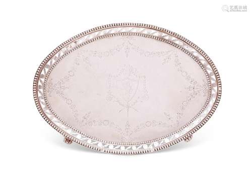 A George III Irish silver oval salver