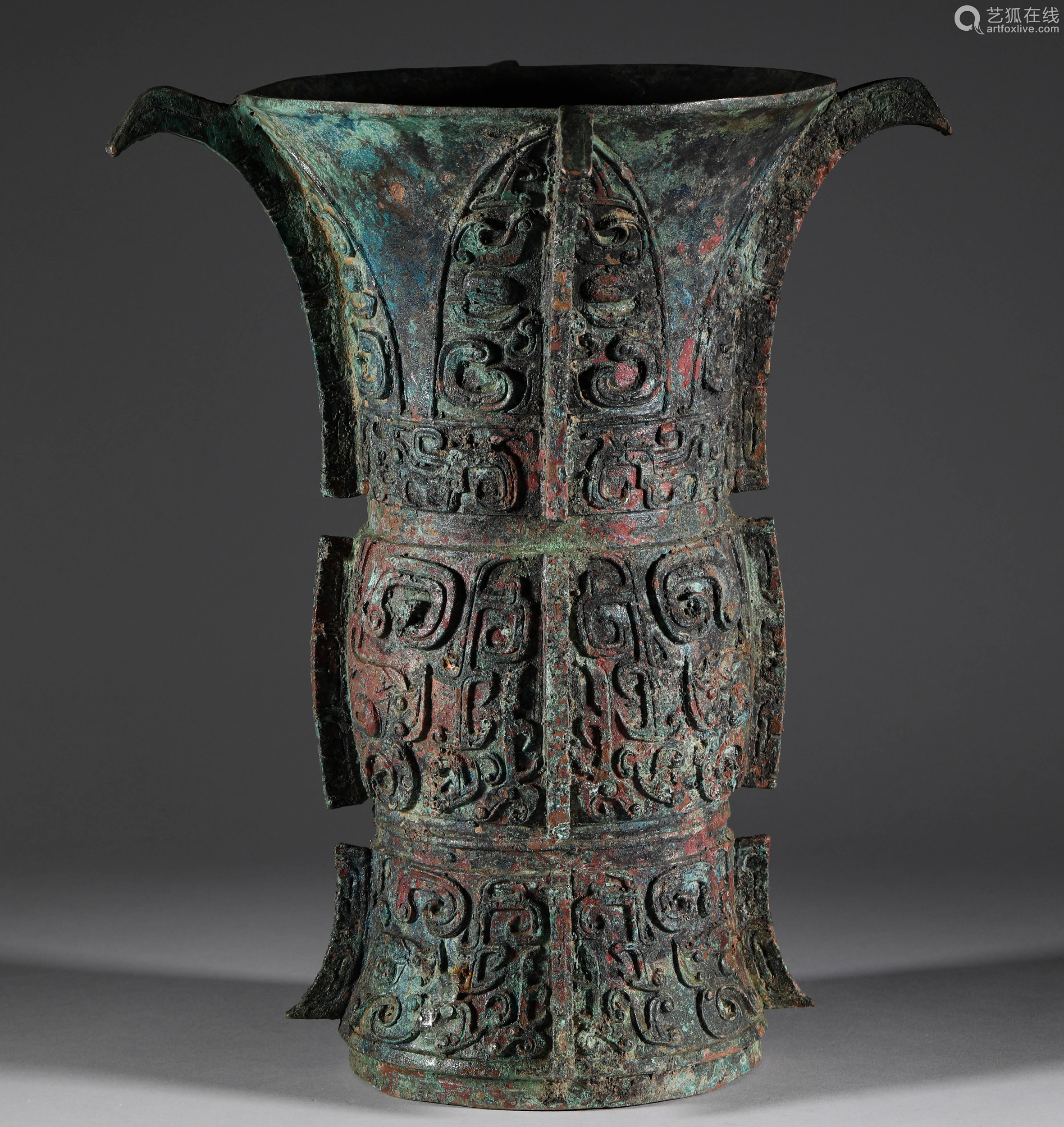 bronze goblet in shang and zhou dynasties商周,青铜花觚