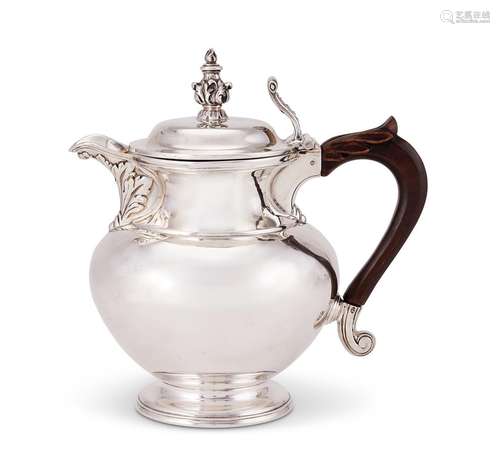 A late Victorian silver covered jug by Charles Stuart Harris